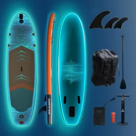 10.5ft Inflatable Paddle Board with Seat, Blow Up Paddle Boards with Kayak Seat for Adults, Stand-up Paddleboards, Inflatable Stand Up Paddle Board on Calm Lake