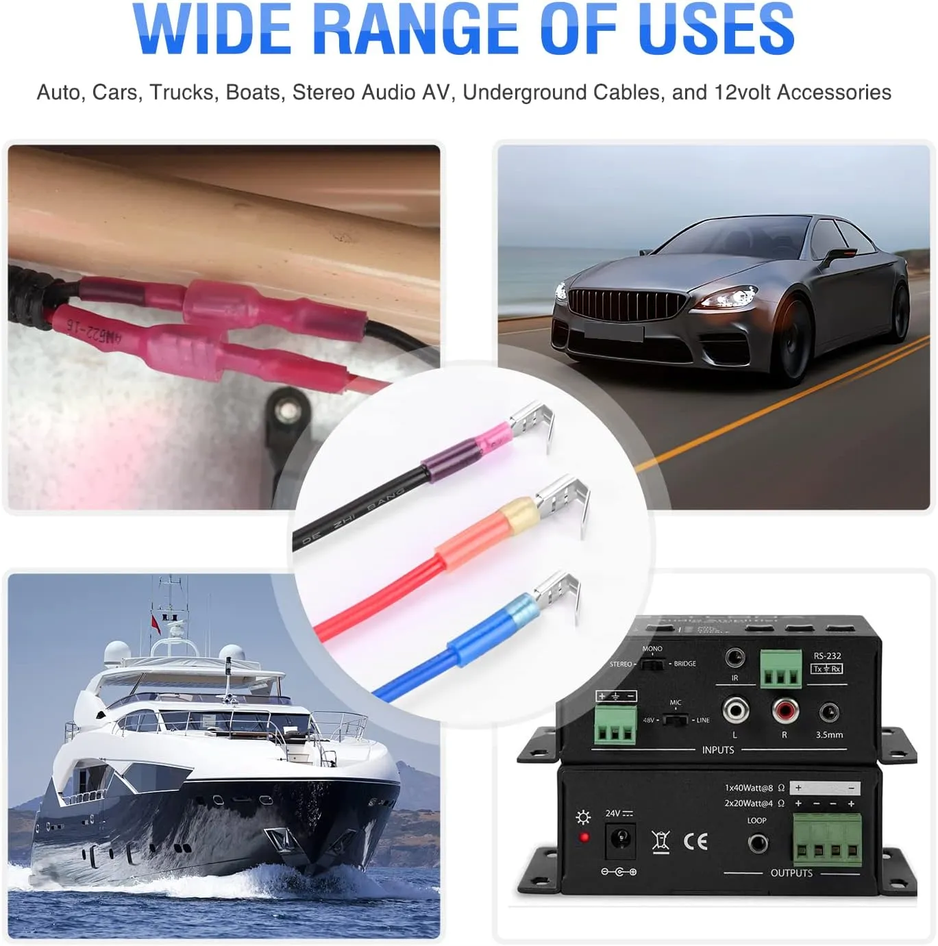 140Pcs Heat Shrink Wire Connectors