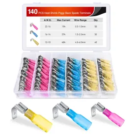 140Pcs Heat Shrink Wire Connectors