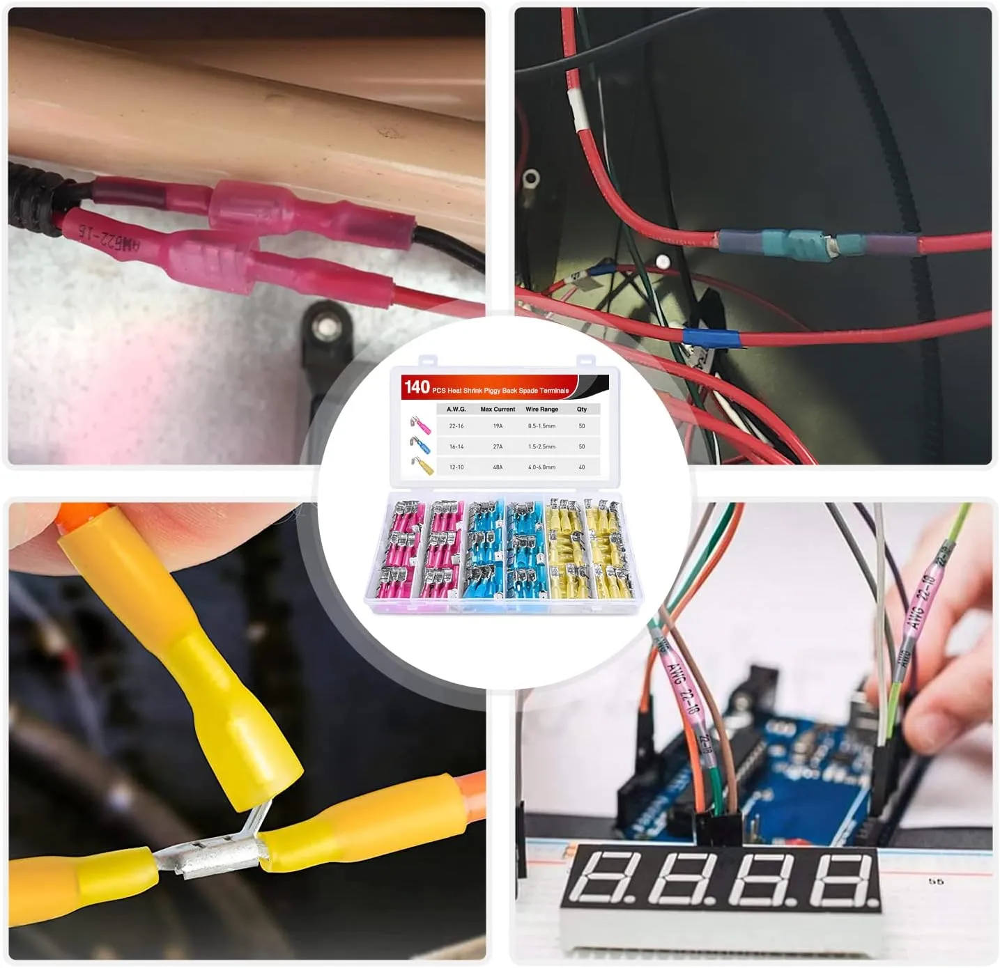 140Pcs Heat Shrink Wire Connectors