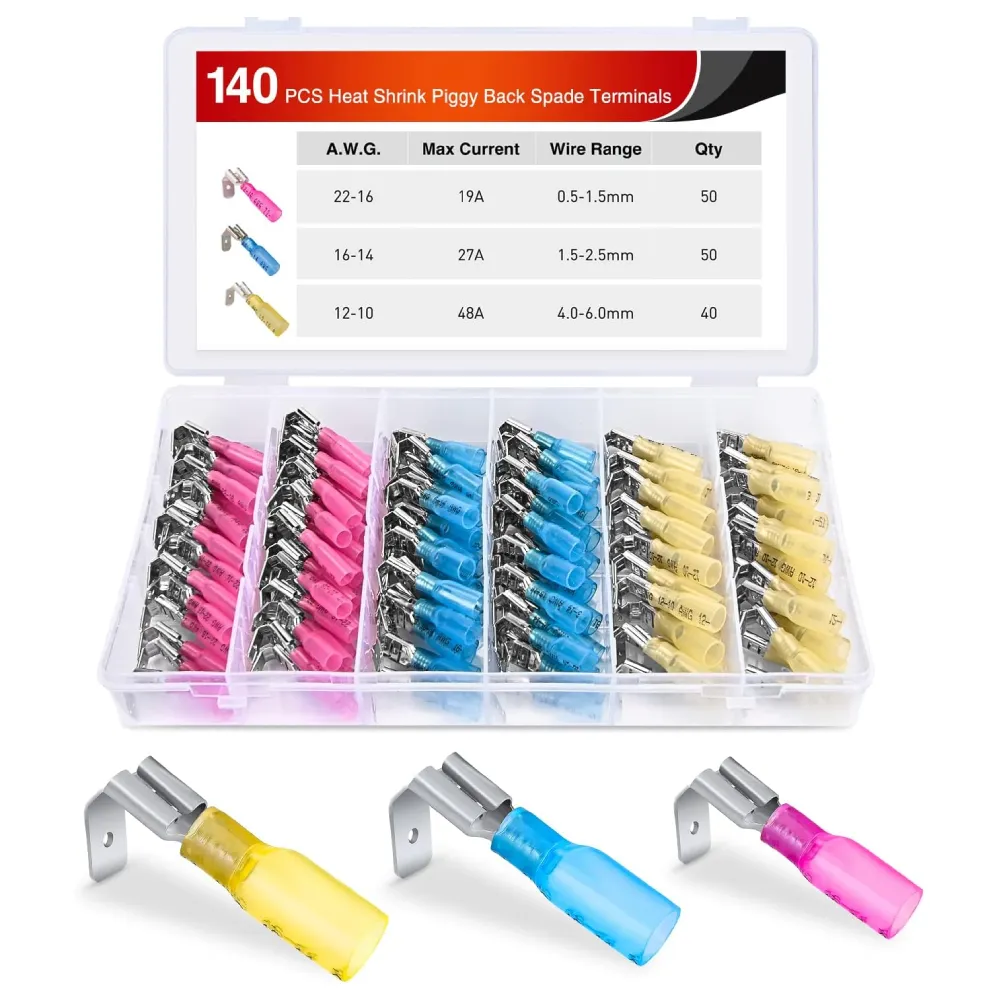 140Pcs Heat Shrink Wire Connectors