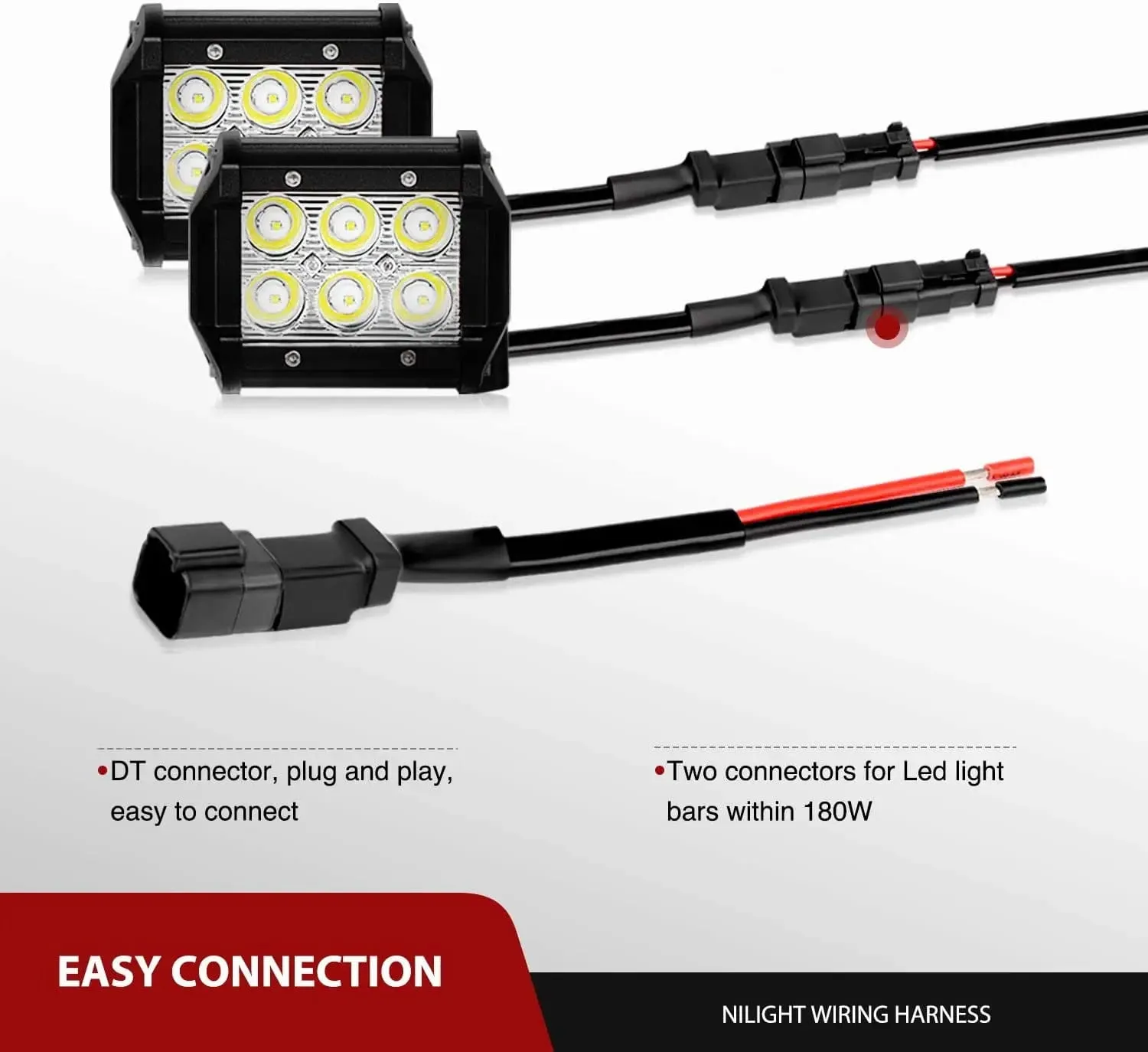 14AWG 11.5FT DT Connector Wire Harness Kit 2 Leads W/ 12V On-Off Switch