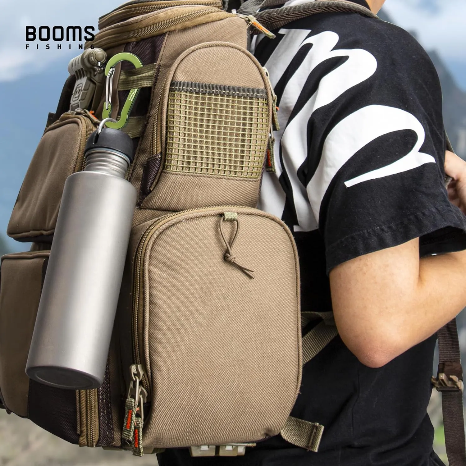 Booms Fishing CC5 Multi-Use Carabiner Clips, 10 Pack 2.7" Small Caribeener Clips, Mini Keychain Aluminum Caribeaner Clip