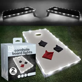 Brightz TossBrightz LED Cornhole Lights for Board and Hole - Includes Lights for 2 Boards - Lights Up Cornhole Board Edge and Hole - Keep The Game Going After Dark