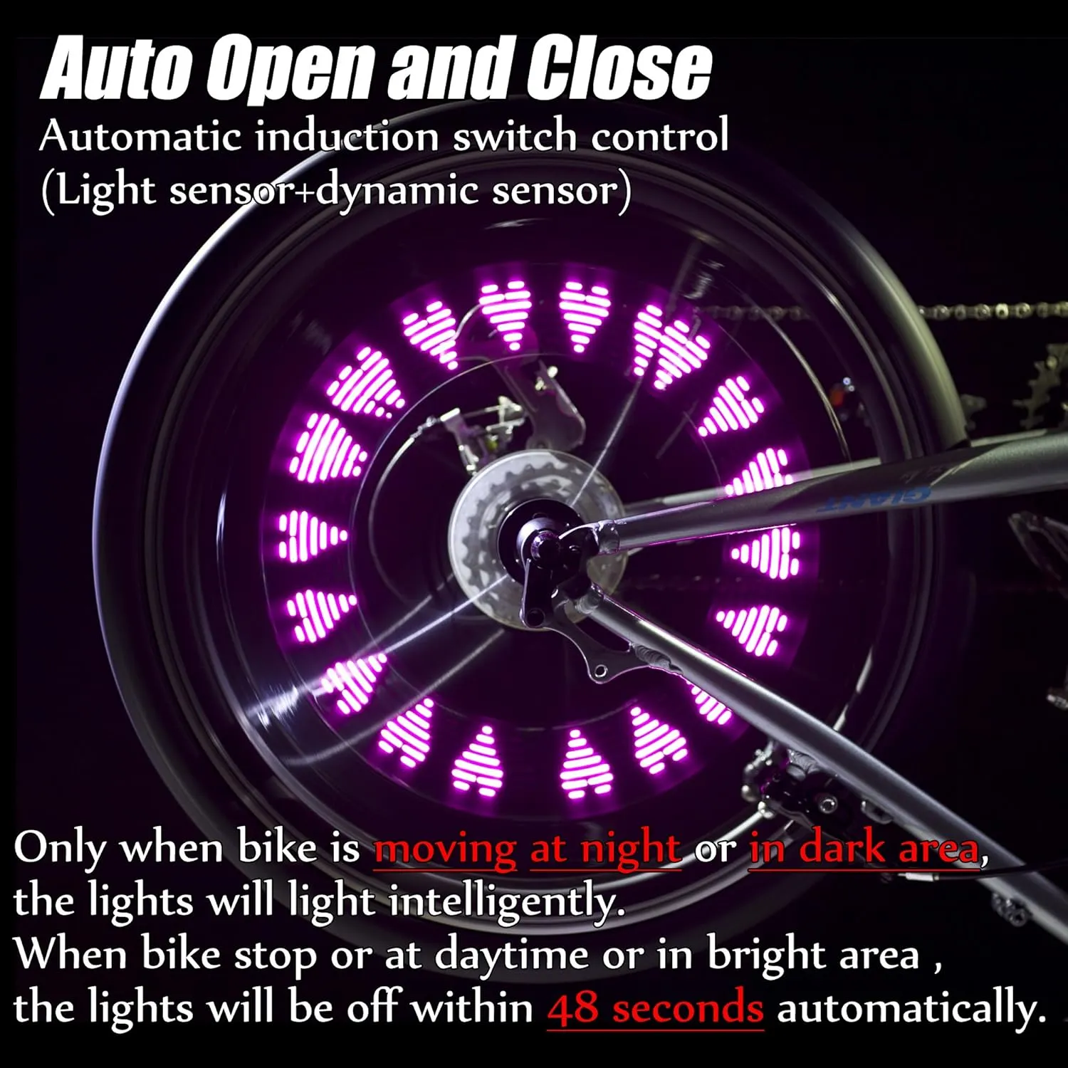 DAWAY A08 Bike Tire Valve Stem Light - LED Waterproof Bicycle Wheel Lights Neon Flashing Lamp Glow in The Dark Cool Safe Accessories, 1 Pack/ 2 Pack