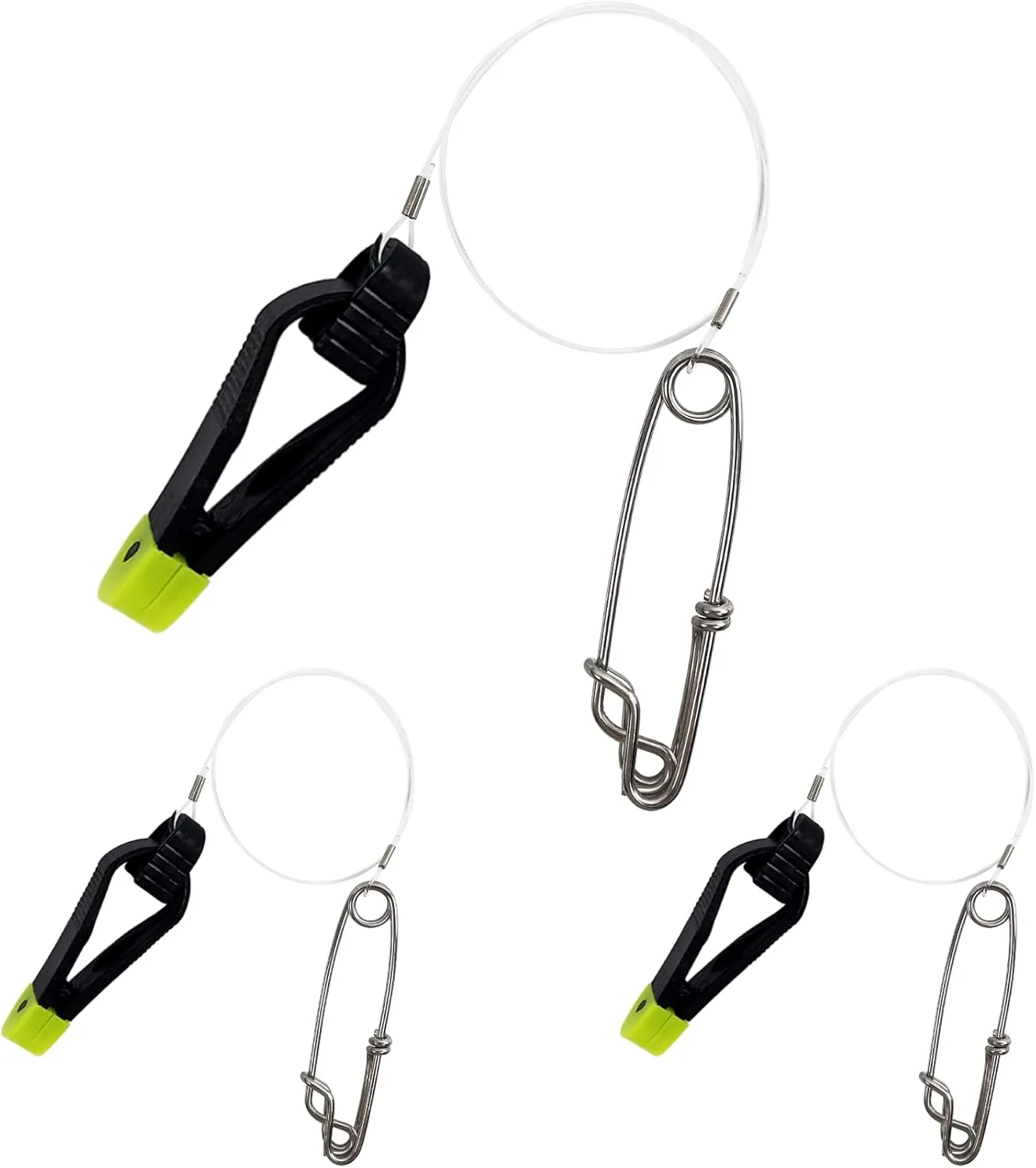 Downrigger Line Release Clips, 18-Inch Leader with Snap, Weight Release Clips for Planer Board Downrigger Trolling Offshore Fishing