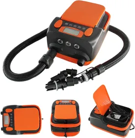 Electric Pump 16PSI Rechargeable 6000mAH 110W for Inflatable Paddle Board Air Boat Kayak Car DC 12V Deflatable SUP Pump