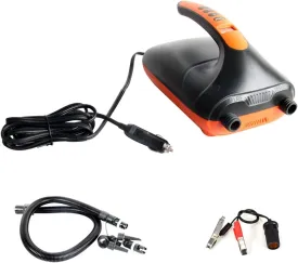 Electrical High Pressure Air Pump DC 12V Inflatable Boat Dinghy Electric AFT Sup Surf Board Stand Up Paddle Kayak Canoe Nozzle(Set d)