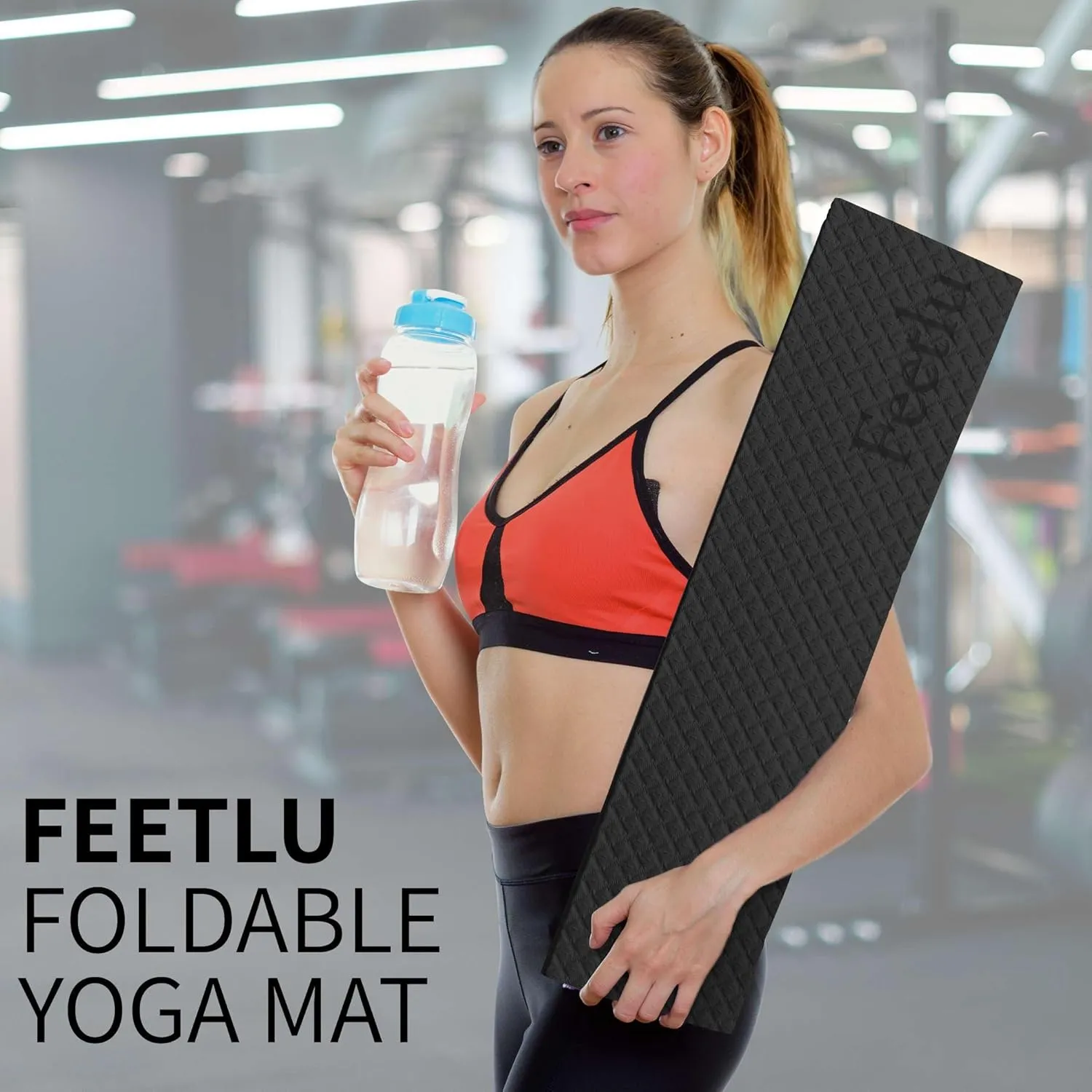 Foldable Yoga Exercise Mat  Lightweight, Anti-Slip, and Easy to Store for Yoga, Pilates, Home Workouts, and Floor Exercises
