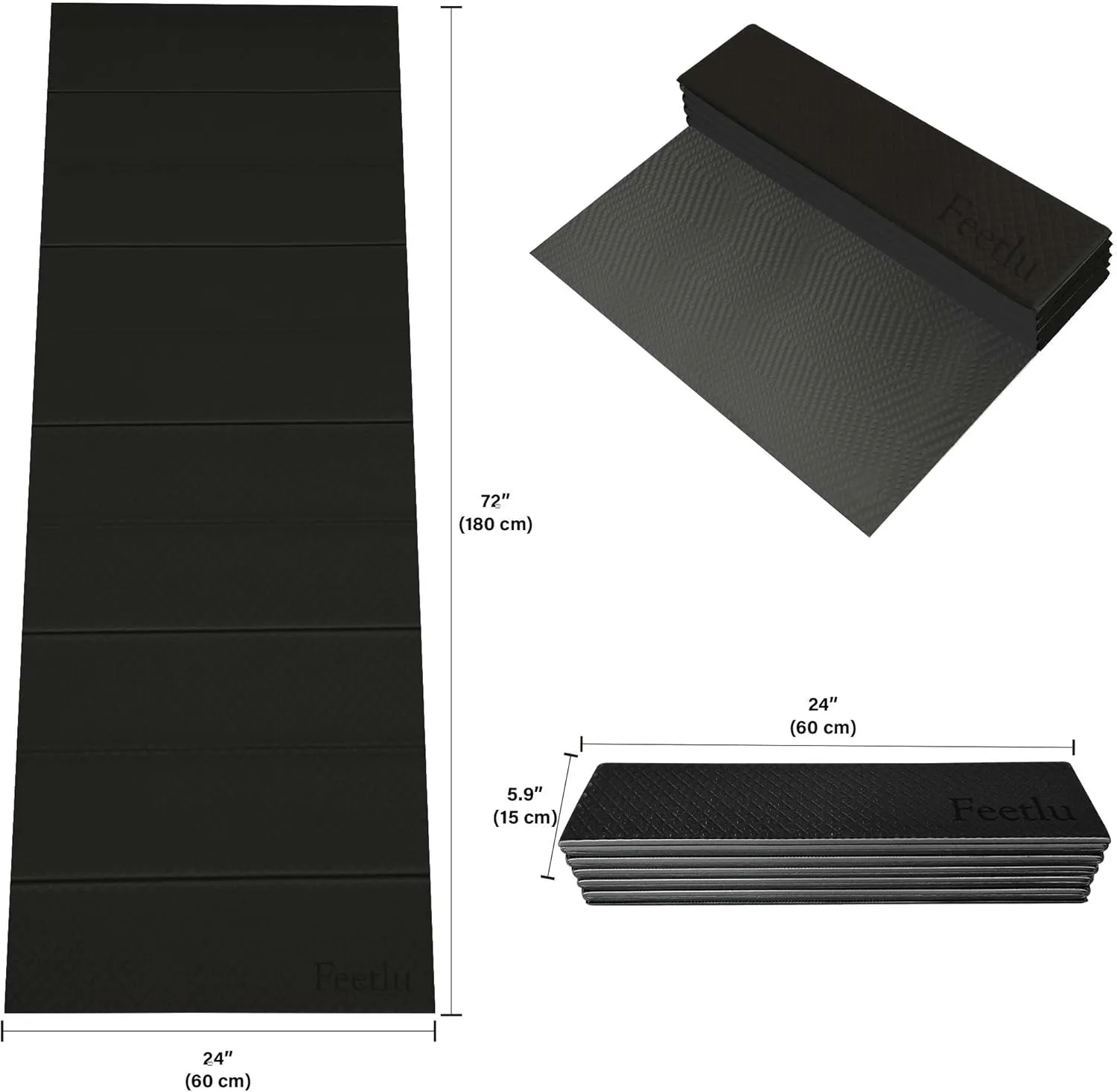 Foldable Yoga Exercise Mat  Lightweight, Anti-Slip, and Easy to Store for Yoga, Pilates, Home Workouts, and Floor Exercises