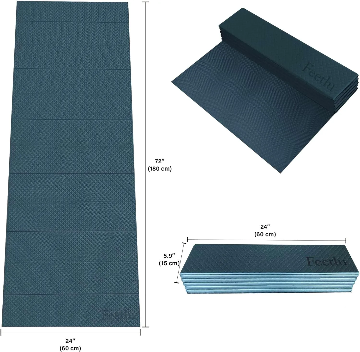 Foldable Yoga Exercise Mat  Lightweight, Anti-Slip, and Easy to Store for Yoga, Pilates, Home Workouts, and Floor Exercises