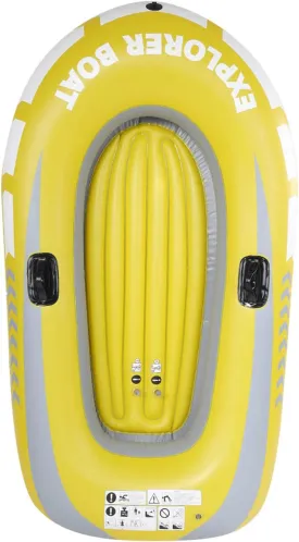 Inflatable Kayak Boat, Heavy Duty PVC 2 Person Air Boat for Fishing Drifting Diving, for Two Persons with Two Paddle Mounts