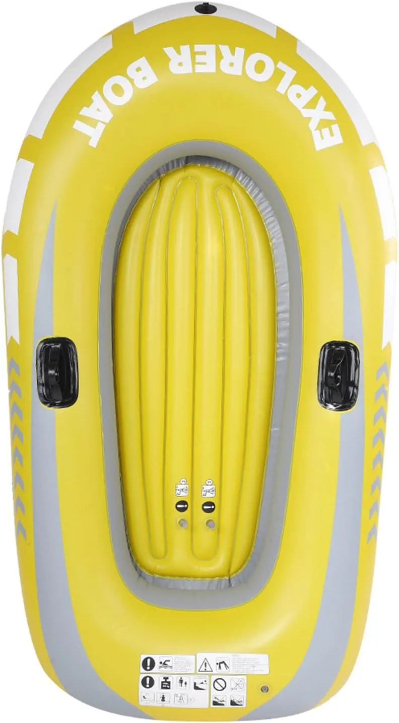 Inflatable Kayak Boat, Heavy Duty PVC 2 Person Air Boat for Fishing Drifting Diving, for Two Persons with Two Paddle Mounts