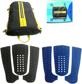 Inflatable Paddle Boards Quick Dry Mesh Deck Bag Stand Up Paddle Board Deck Pocket Storage Bag Pad Paddle Board EVA Foam Deck Traction Pad Vacation Must Haves (Color : Black Pad)