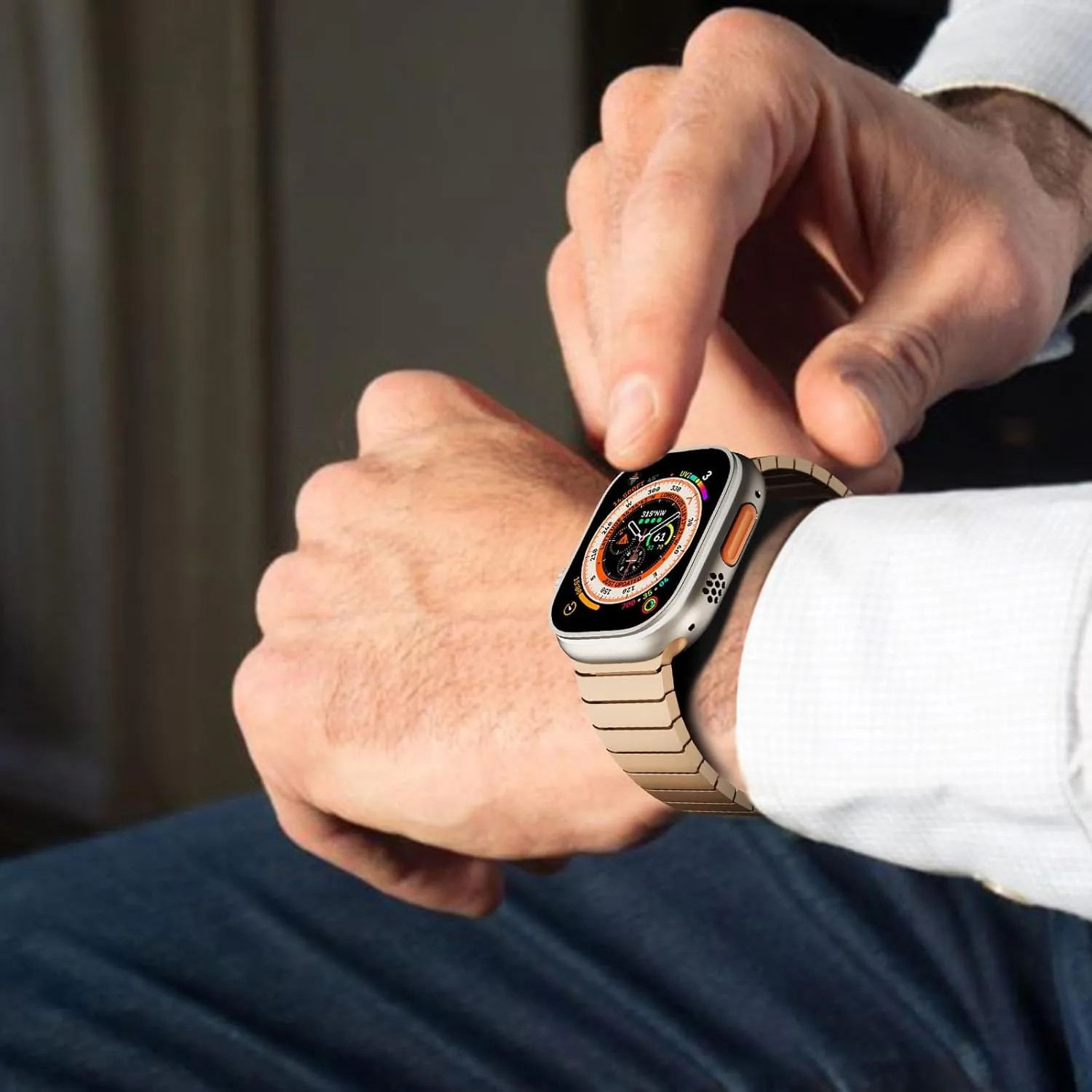 NewWays Link Bracelet Compatible with Apple Watch Band