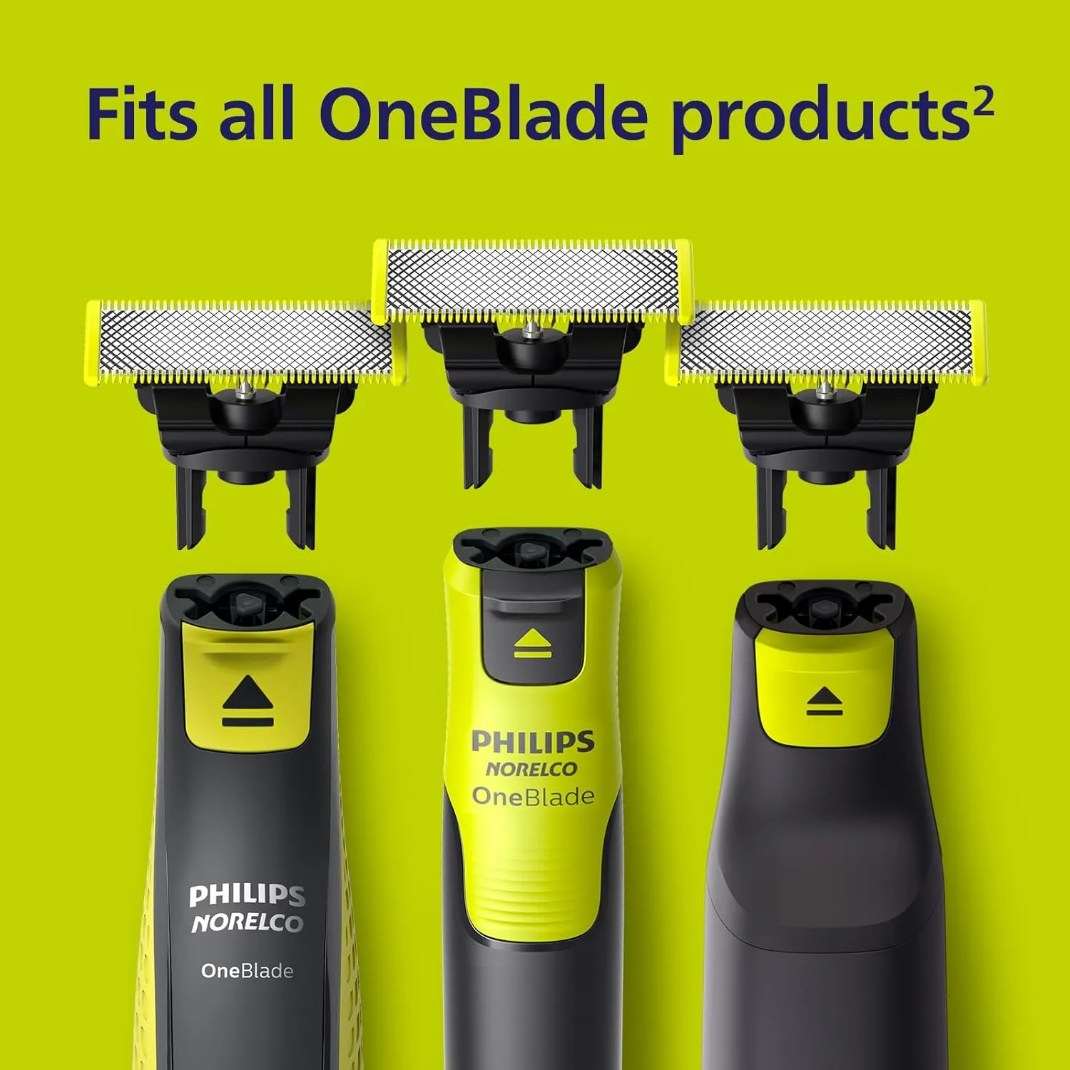 Philips Norelco OneBlade 360 Blades, Genuine Replacement Blades for OneBlade Electric Shaver and Trimmer, Durable Stainless Steel, Trim, Edge and Shave, 3 Pack, QP430/80