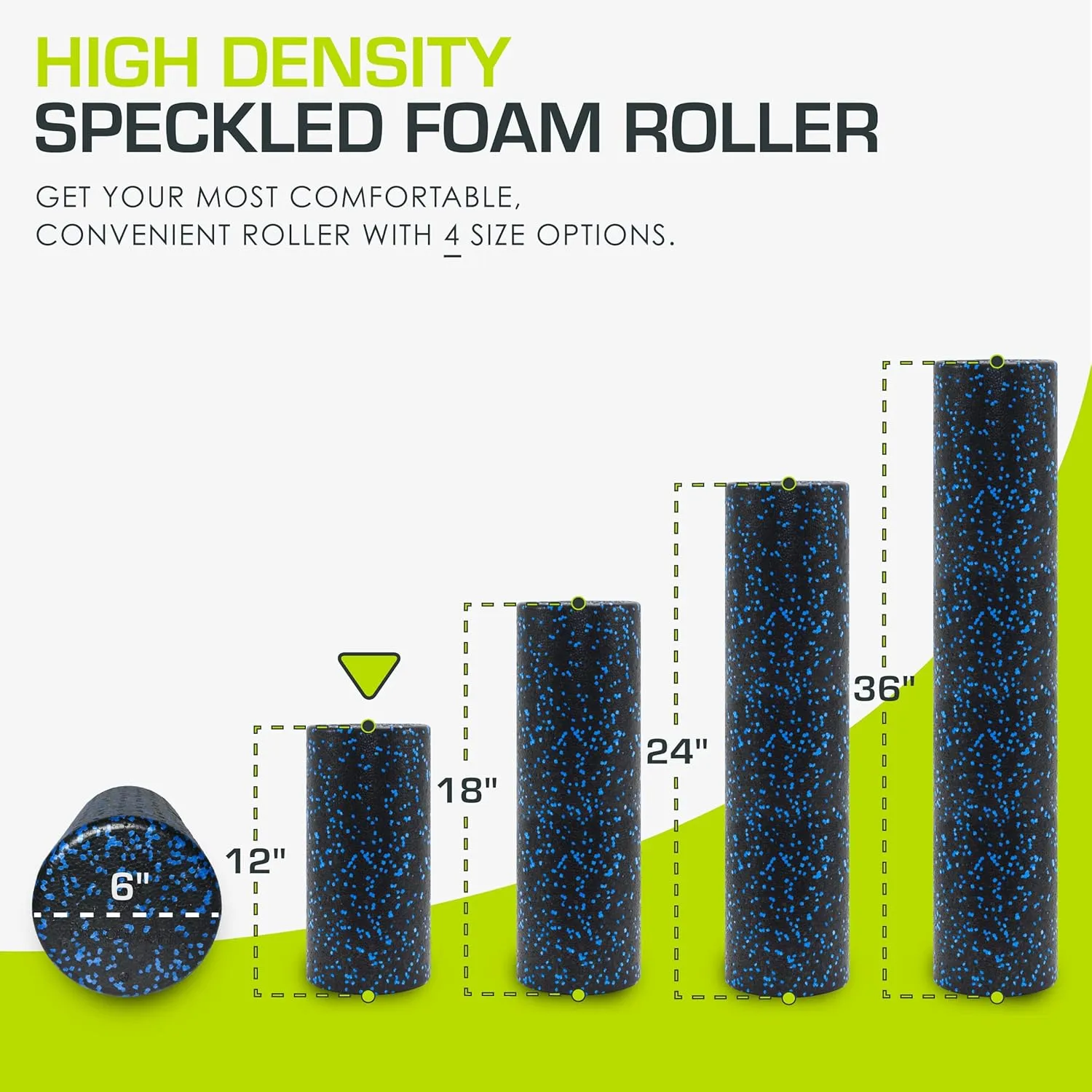 ProsourceFit High Density Foam Rollers 12 - inches Long, Firm Full Body Athletic Massager for Back Stretching, Yoga, Pilates, Post Workout Trigger Point Release, Purple