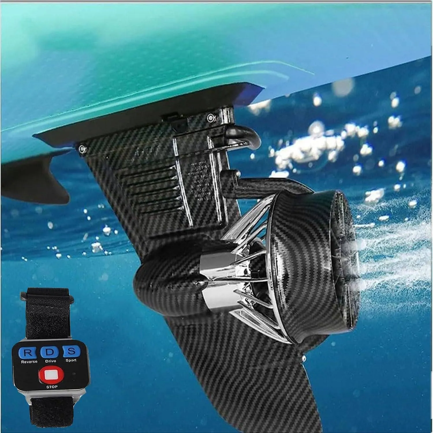Rechargeable Hydrofoil Surfboard,Electric Surf Fin for Stand Up Paddle Board,Wireless Remote Control Thruster Kit for Surfboards and SUPs,Paddle Board Motor Fin
