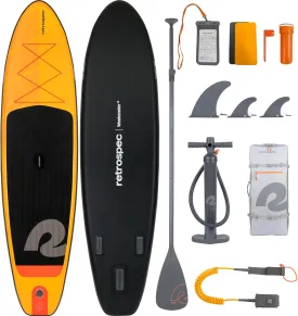 Retrospec Weekender Inflatable Stand Up Paddle Board Includes Paddle, Pump, and Accessories 106 Lightweight iSUP, Puncture Resistant Inflatable Paddle Board for Adults