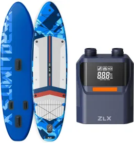 ZLX 11'635" Inflatable Stand Up Paddle Board with 50PSI Electric Paddle Board Pump